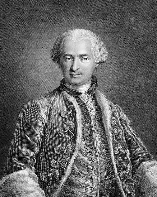 La gravure unique du Comte de Saint Germain, vers 1765